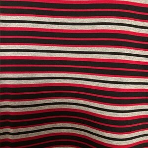 NWOT Lularoe Womens Red Black Gray Striped Long Sleeve Debbie Dress Size S Small